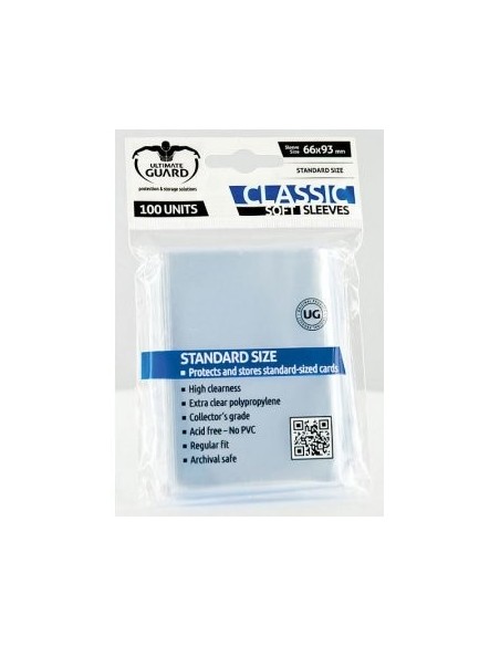 Classic Soft Sleeves Standard Size Transparent (100)
