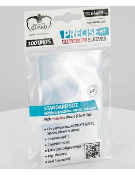 Precise-Fit Sleeves Resealable Standard Size Transparent (100)