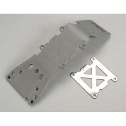 4937A Skidplate, front plastic (grey)/ stainless steel plate