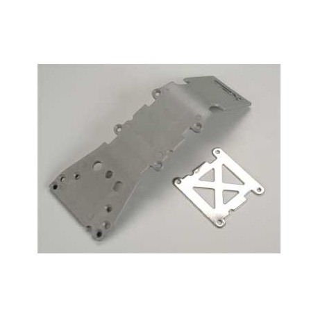 4937A Skidplate, front plastic (grey)/ stainless steel plate