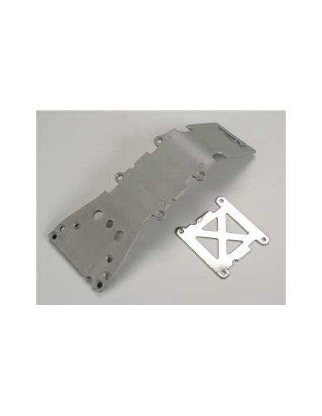 4937A Skidplate, front plastic (grey)/ stainless steel plate