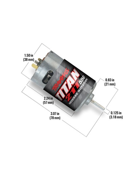 Motor, Titan 550, reverse rotation (21-t/ 14 v) (TRX-4)