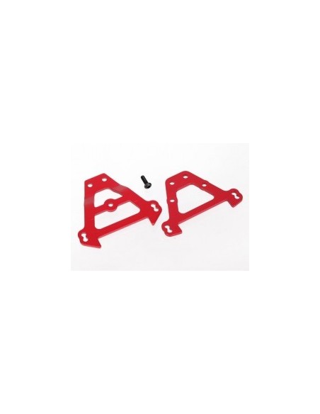Bulkhead tie bars, front & rear (red-anodized aluminum)