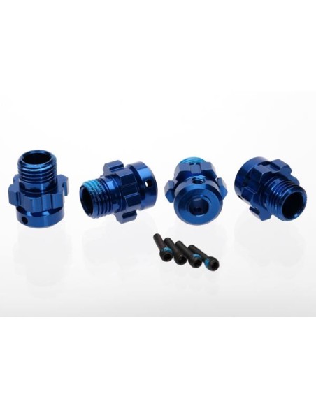 Wheel hub, splined, 17mm, 6061-T6 aluminum (blue-anodized)