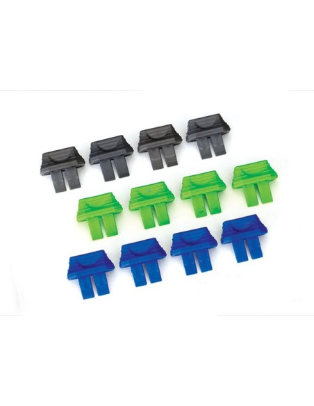 Battery charge indicators (green (4), blue (4), grey (4))