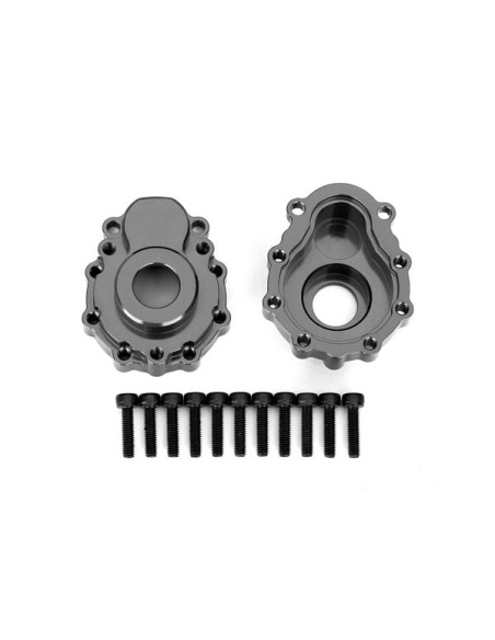 Portal housings, outer, 6061-T6 aluminum Charcoal
