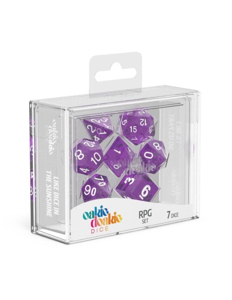Oakie Doakie Dice RPG Set Speckled - Purple