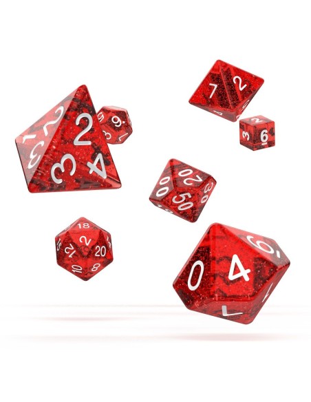 Oakie Doakie Dice RPG Set Speckled - Red