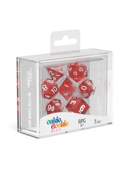 Oakie Doakie Dice RPG Set Speckled - Red