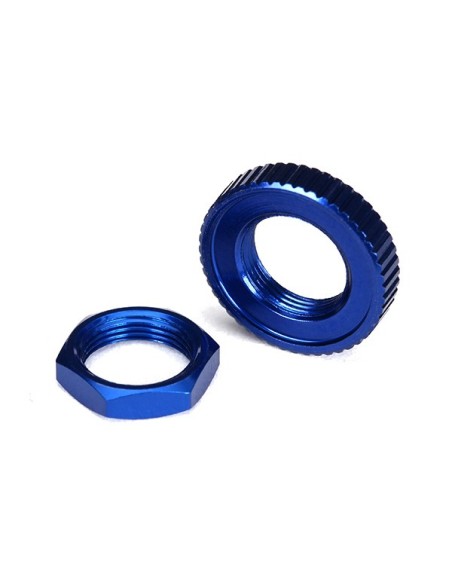 Servo saver nuts, aluminum, blue-anodized