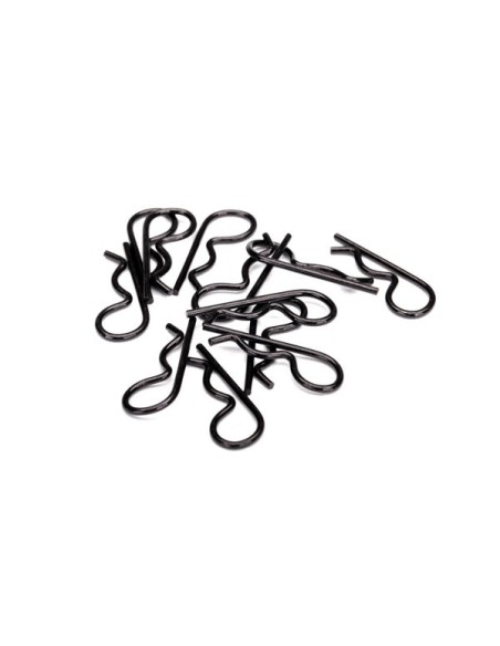 Body clips, heavy duty (black) (12)