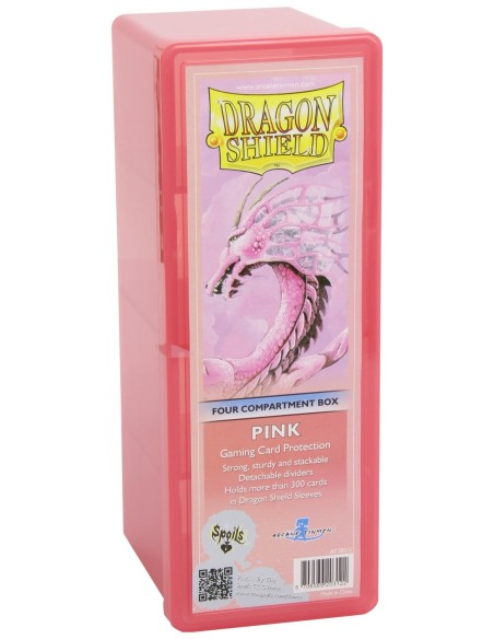 Dragon Shield 4 Compartment Storage Box - Pink