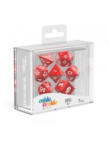 Oakie Doakie Dice RPG Set Solid - Red