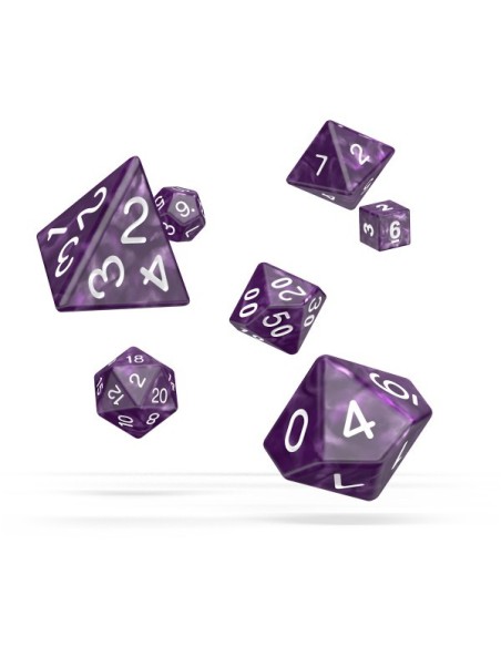 Oakie Doakie Dice RPG Set Marble - Purple