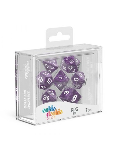 Oakie Doakie Dice RPG Set Marble - Purple