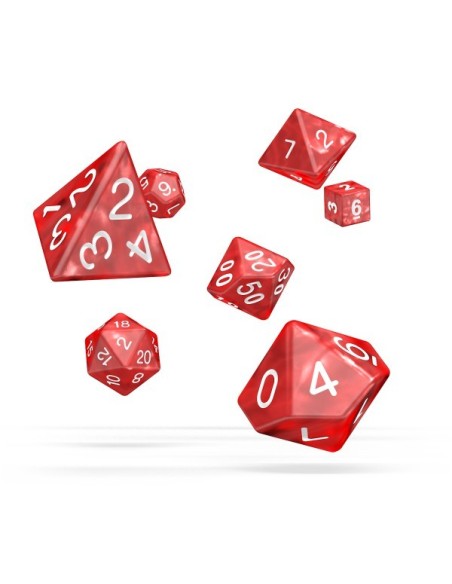 Oakie Doakie Dice RPG Set Marble - Red