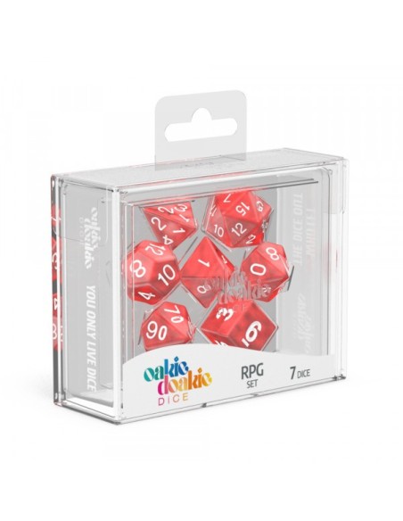 Oakie Doakie Dice RPG Set Marble - Red
