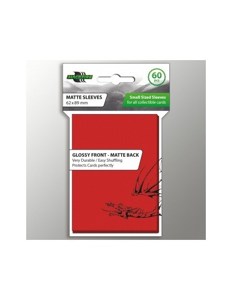 Blackfire Sleeves - Small Double-Matte Red (60 Sleeves)