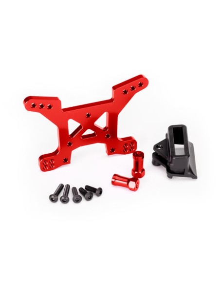Shock tower, front, 7075-T6 aluminum RED