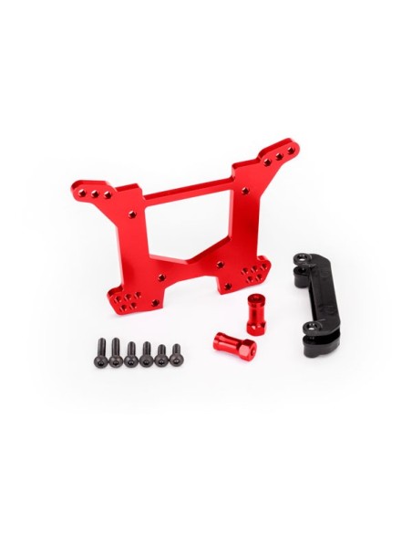 Shock tower, rear, 7075-T6 aluminum RED