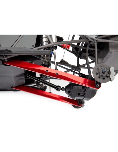 Trailing arm, aluminum (red-anodized) (2) (w/ hollow balls)