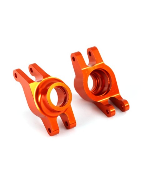 Carriers, stub axle (orange-anodized aluminum) (rear) (2)