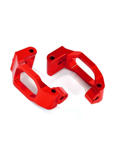 Caster blocks (c-hubs) aluminum (red-anodized) left & right