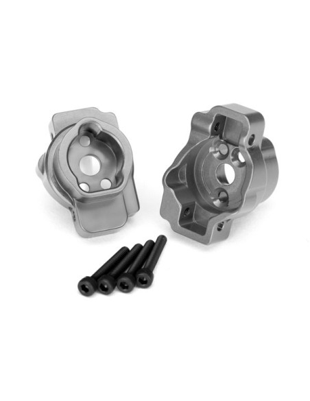 Portal drive axle mount, rear, 6061-T6 aluminum gray