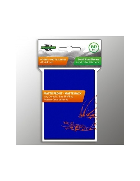 Sleeves - SMALL Double-Matte Blue (60 Sleeves)