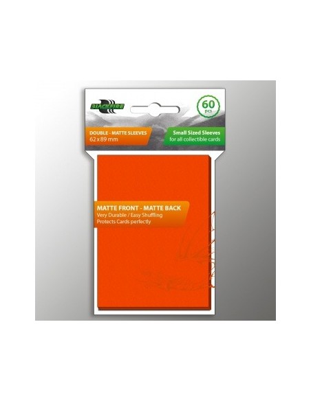 Sleeves - SMALL Double-Matte Orange (60 Sleeves)