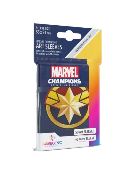 Gamegenic Marvel Champions Art Sleeves Captain Marvel