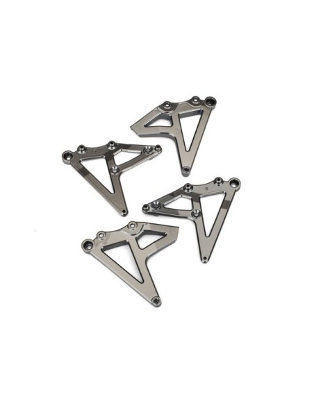 Shock mounts, rear (left & right) (satin black chrome-plate)