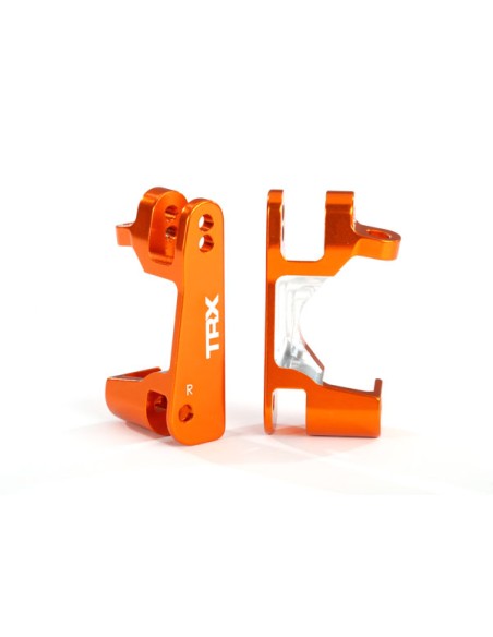 Caster blocks (c-hubs), 6061-T6 alum(orange-anod),Left-Right