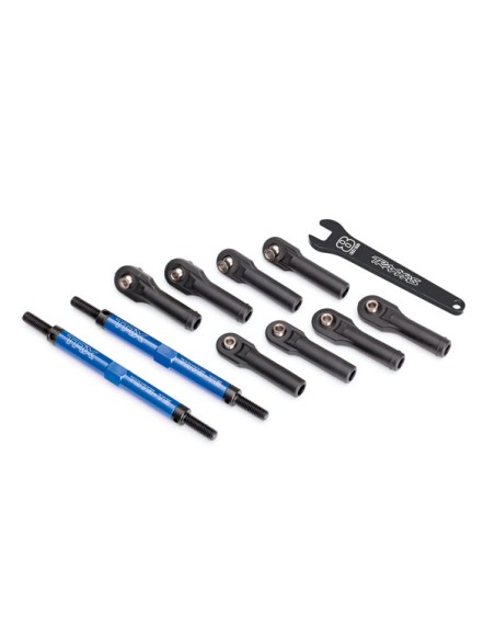 Toe links, E-Revo VXL (TUBES blue-anodized, 7075-T6)