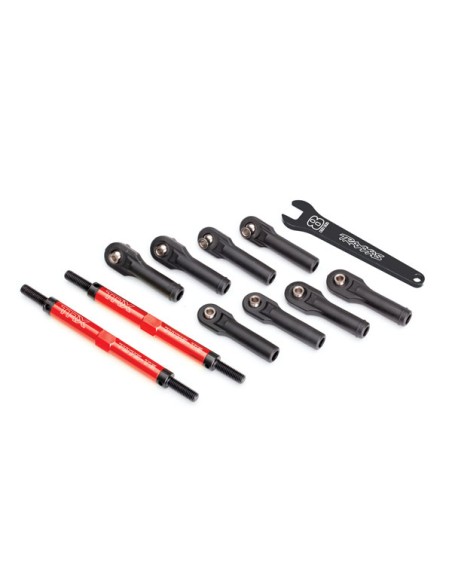 Toe link, red-anodized aluminum (144mm) (2)