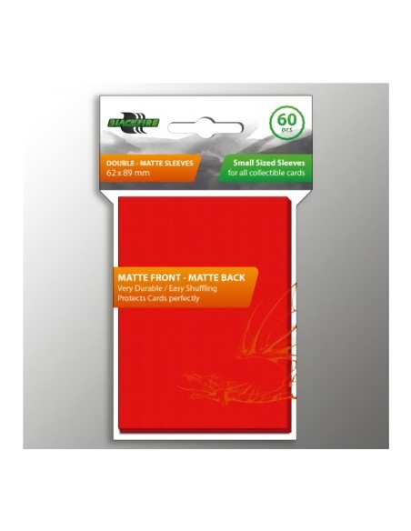 Sleeves - SMALL Double-Matte Red (60 Sleeves)