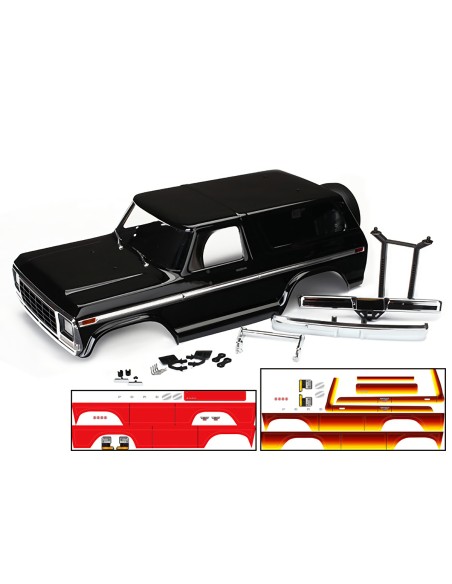 Body, Ford Bronco (1979), complete black w/ front & rear