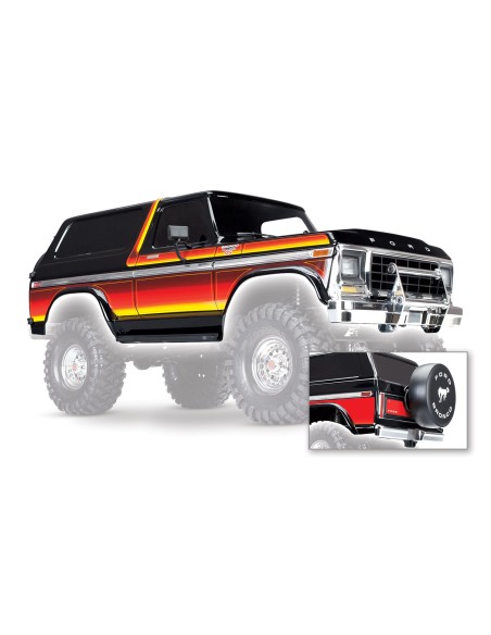 Body, Ford Bronco (1979), complete black w/ front & rear