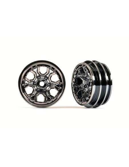 Wheels, 1.0" (black chrome) (2)