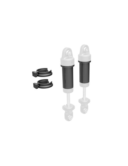 Body, GTM shock, 6061-T6 aluminum (dark titanium-anodized)