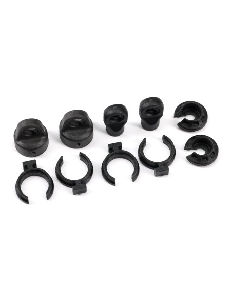 Shock cap (2)/ spring perch (2)/ rod end (2)