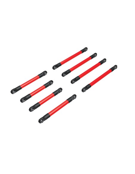 Suspension link set, 6061-T6 aluminum (red-anodized)