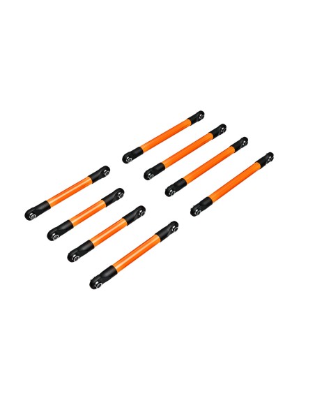 Suspension link set, 6061-T6 aluminum (orange-anodized)