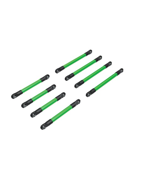 Suspension link set, 6061-T6 aluminum (green-anodized)