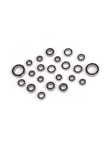 Ball bearing set, black rubber sealed, complete (3x6x2.5mm)