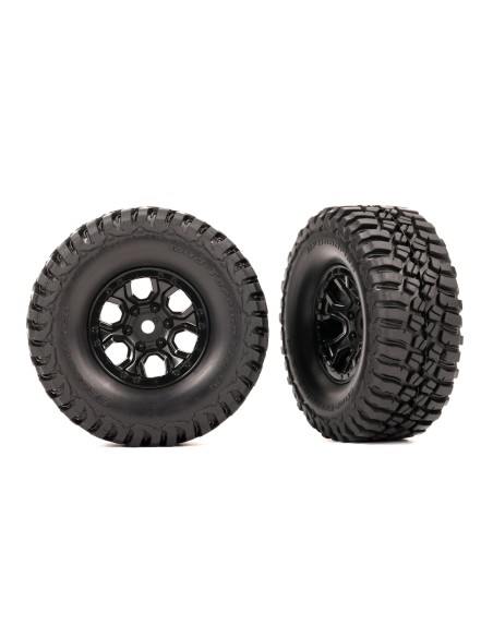Tires & wheels, assembled (black 1.0" wheels, BFGoodrich Mu)