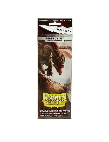 Dragon Shield Standard Perfect Fit Sealable Sleeves - Smoke
