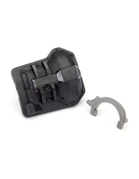 Differential cover, TRX-6™ rear (black)/ T-lock fork (grey)