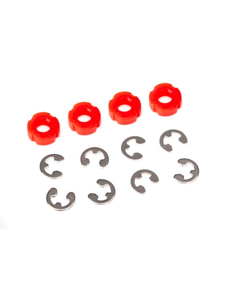 Piston, damper red (4) e-clips (8)