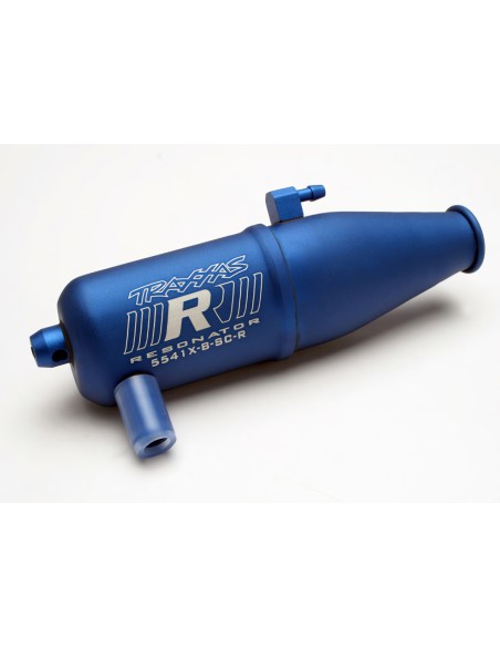 Tuned pipe, Resonator, R.O.A.R. legal, blue-anodized